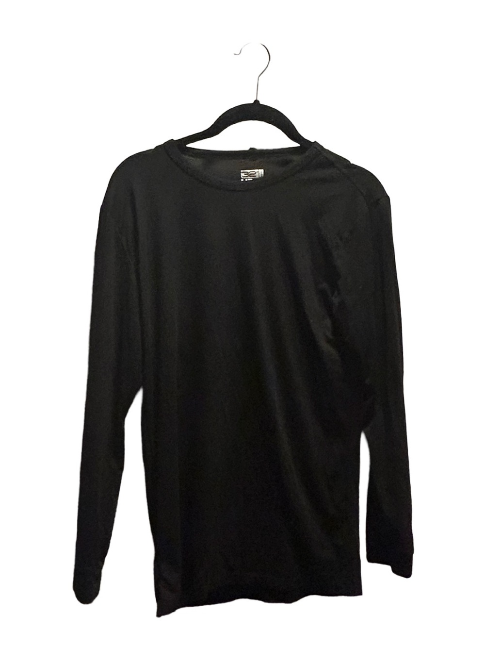 Men's Black Long-Sleeve Under-shirt